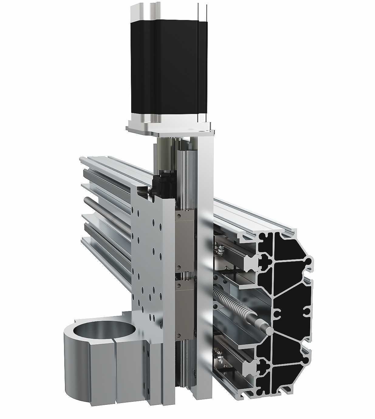 Componente CNC, ghidaje liniare, profile aluminiu, motoare pas cu pas