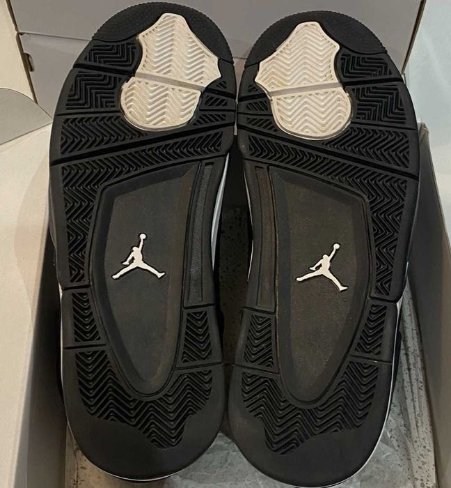 Adidasi Nike Air Jordan 4 White Thunder - verificare colet - full box