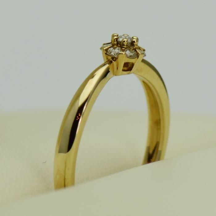 Inel din aur galben 14k cu diamante (cod 3357)
