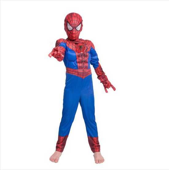 Детски костюм на Спайдърмен с мускули, маска + ПОДАРЪК йо-йо Spiderman