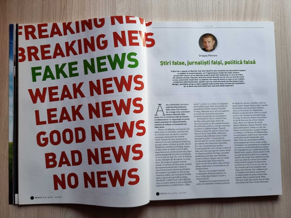 Revista SINTEZA nr 39 - Fake News. Cultura si Gandire Strategica