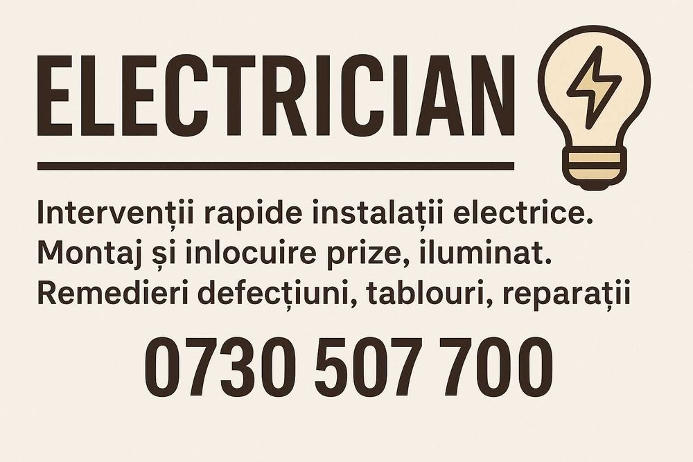 Electrician autorizat | Reparații rapide acasă – București/Ilfov