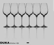 Комплект чаши за вино, Duka