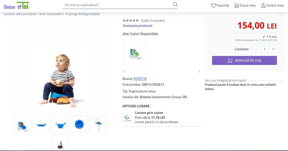 Olita portabila + bol antivarsare + protectie cap la baie