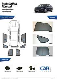 Слънцезащитни щори за Ford Mondeo 2016 - 2021