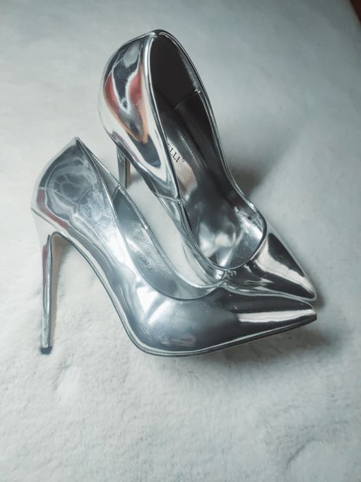 Pantofi STILETTO argintiu