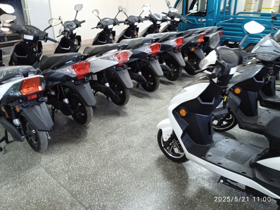 Скутерлар електра 440$ тезлик 55 км.зарятка 60-70км.