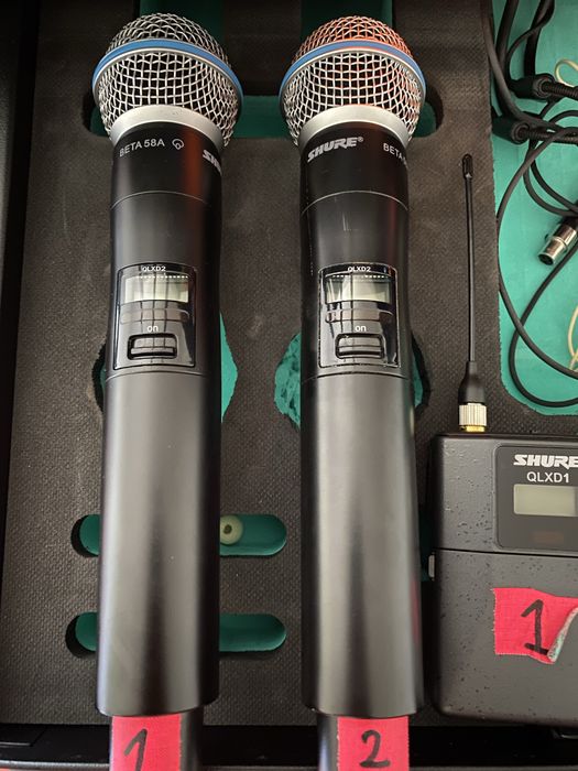 Rack wireless profesional Shure QLXD + LD Systems, complet echipat
