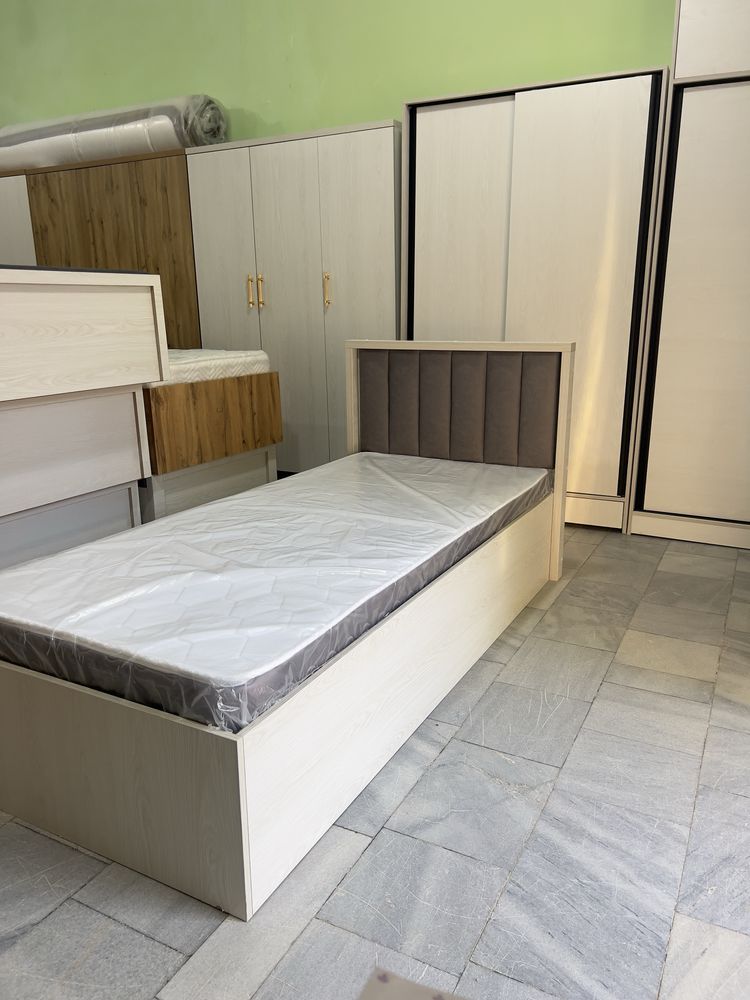 Matrasli krovat 205×96 | Ortopedik | Bepul yetkazib berish