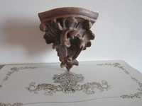 cadou rar Consola de perete sculptura lemn stil baroc Germania 1950