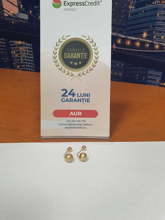 Cercei aur 14k 3.11g (33400/30 Pacurari 2) Garantie 2 ani!