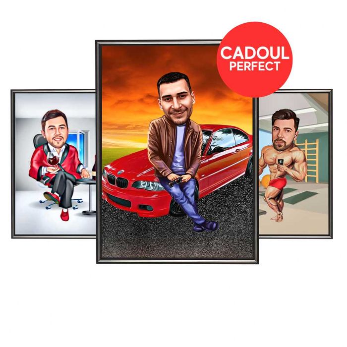 Cadou Femei Barbati Iubita Caricaturi Portrete Personalizate