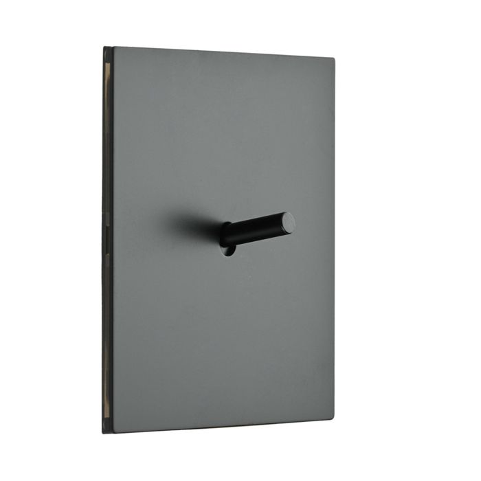 Intrerupator metalic GreyLux, 2Gang 2Way, 10A, Gri Mat, doza cadou