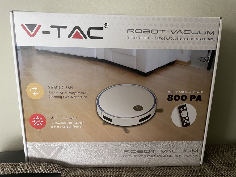 Робот прахосмукачка V-TAC с дистационно, бяла, VT-5522