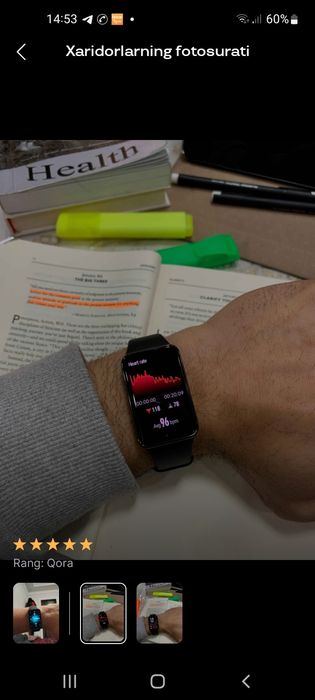 Honor qo'l soati amoled 300 min