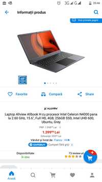 Vand Laptop Allview NOU garantie 2 ani