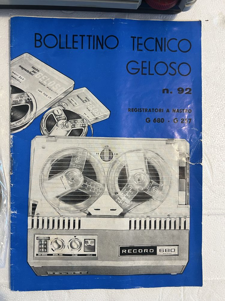 Magnetofon Geloso G600 Vintage anii 60 Milano