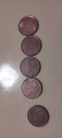Monede 5 eurocenti 2000-2002-2005