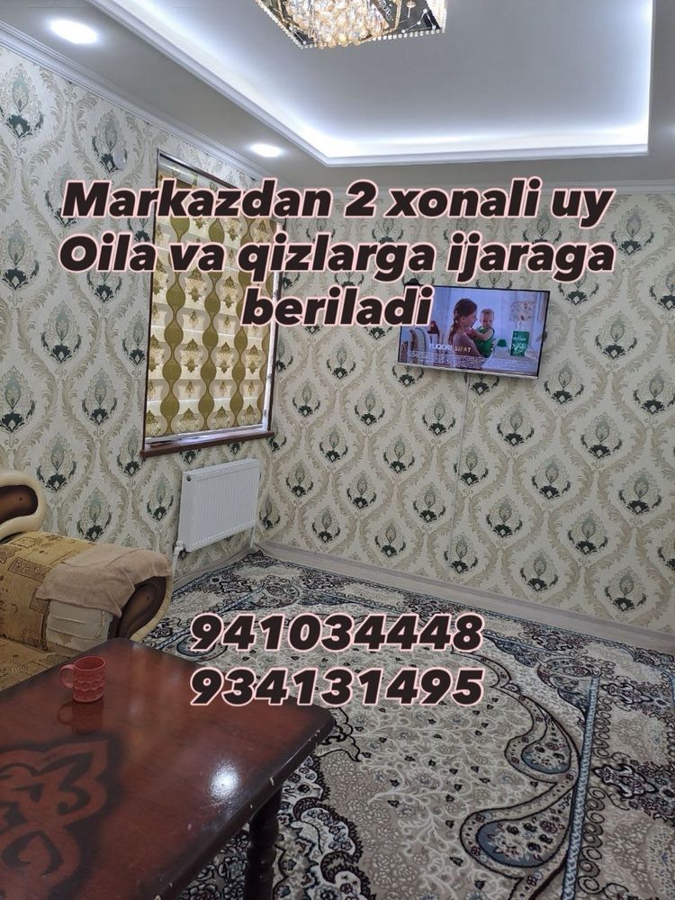 2 xonali uy oila va talabalarga ijaraga beriladi