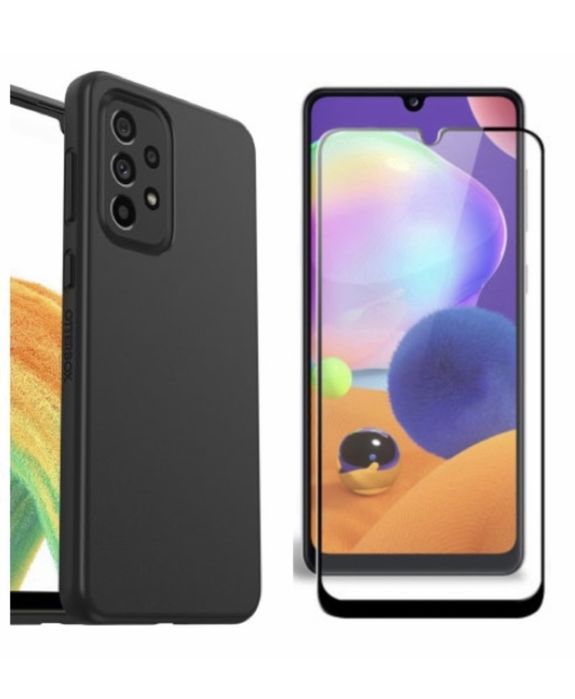 Husa Silicon Thin Case si Folie Sticla 21D Samsung A33/A53/A54/A55/A56