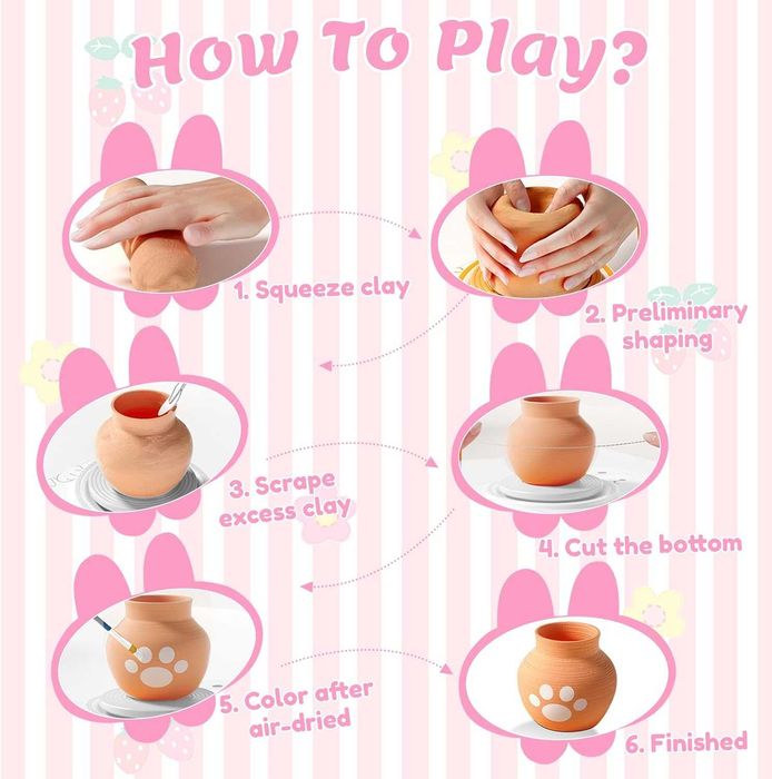 Пълен комплект за грънчарство за начинаещи, Мини грънчарско колело