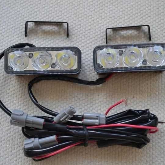 Комплект ЛЕД LED мощни супер ярки SMD дневни светлини 12V , D1417