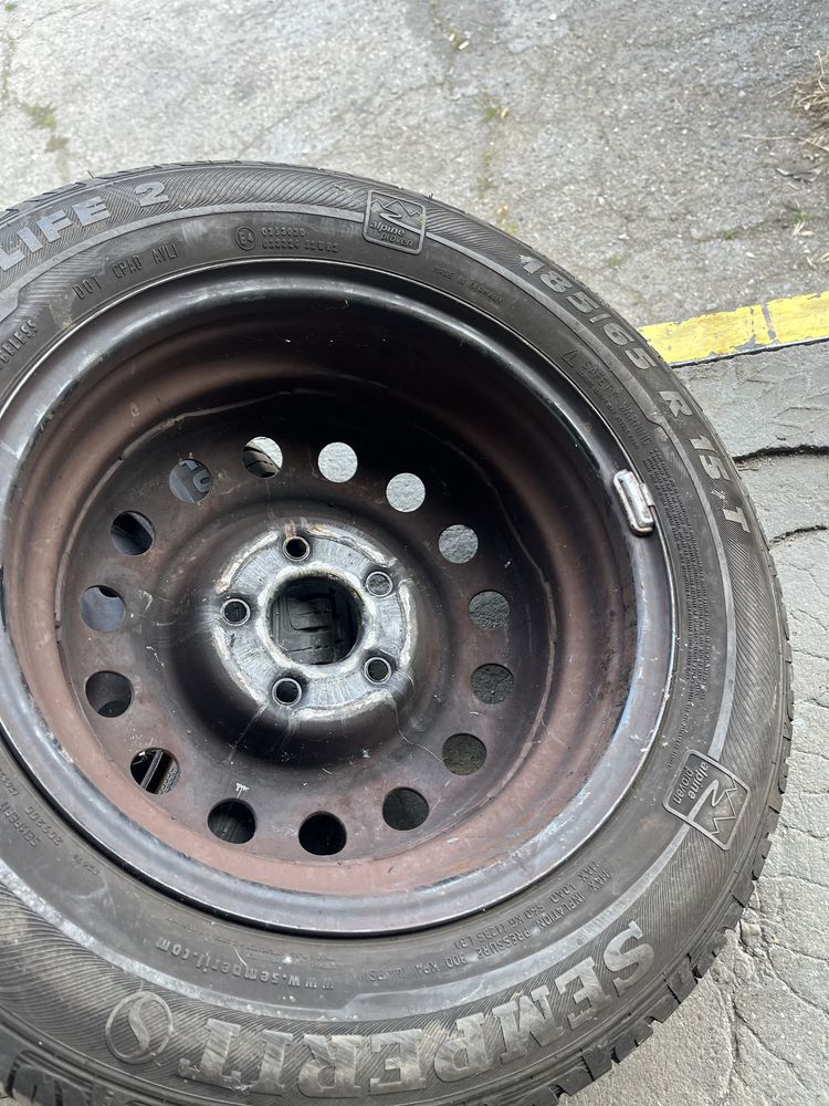 2 бр.  железни джанти 15” с гуми 5x114,3 5,5J за Hyundai KIA