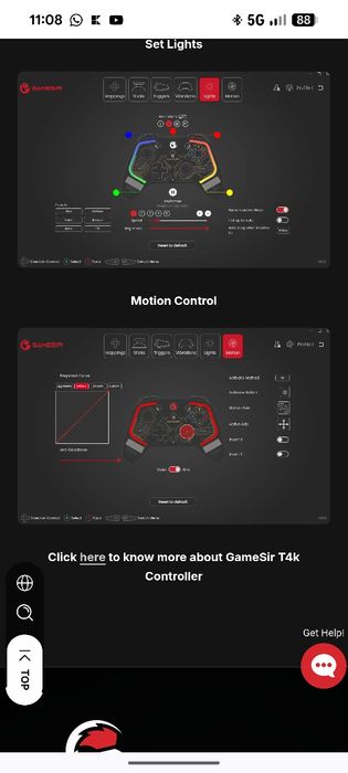 Gamesir t4k controller gaming cu fir.