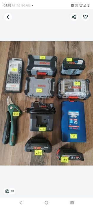 Scule și accesorii bosch(preț în poza)