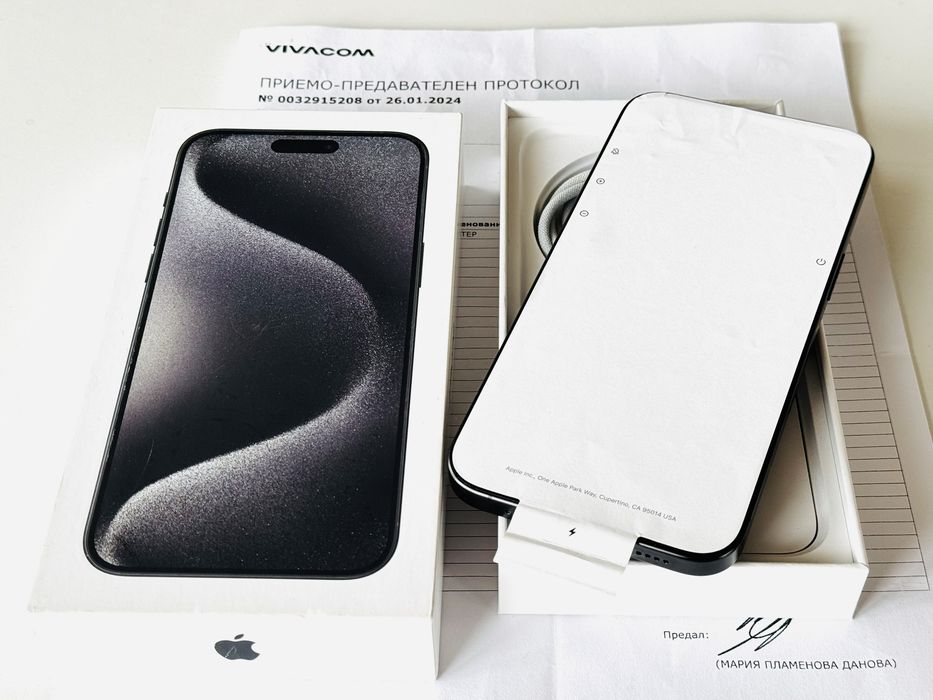 Iphone 15 Pro Max 256GB Black Titanium Гаранция