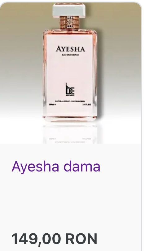 Parfum dama Ayesha,apa de parfum,Preț redus!