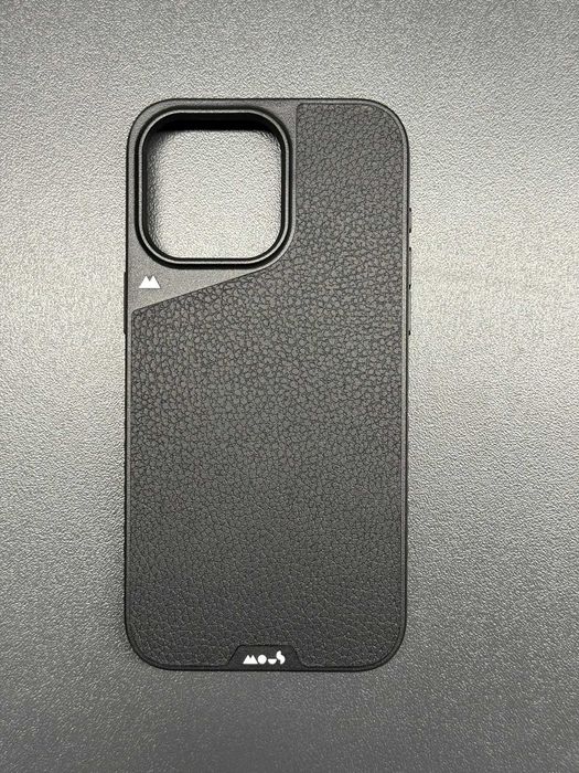 Калъф Mous Limitless 5.0 Black Leather MagSafe за iPhoneз 15 Pro Max