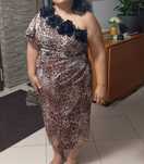 Rochie animal print tafta