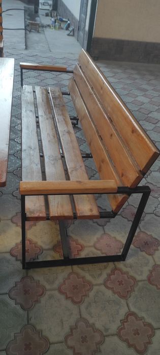 Скамейка , стол 2×1 , кресло