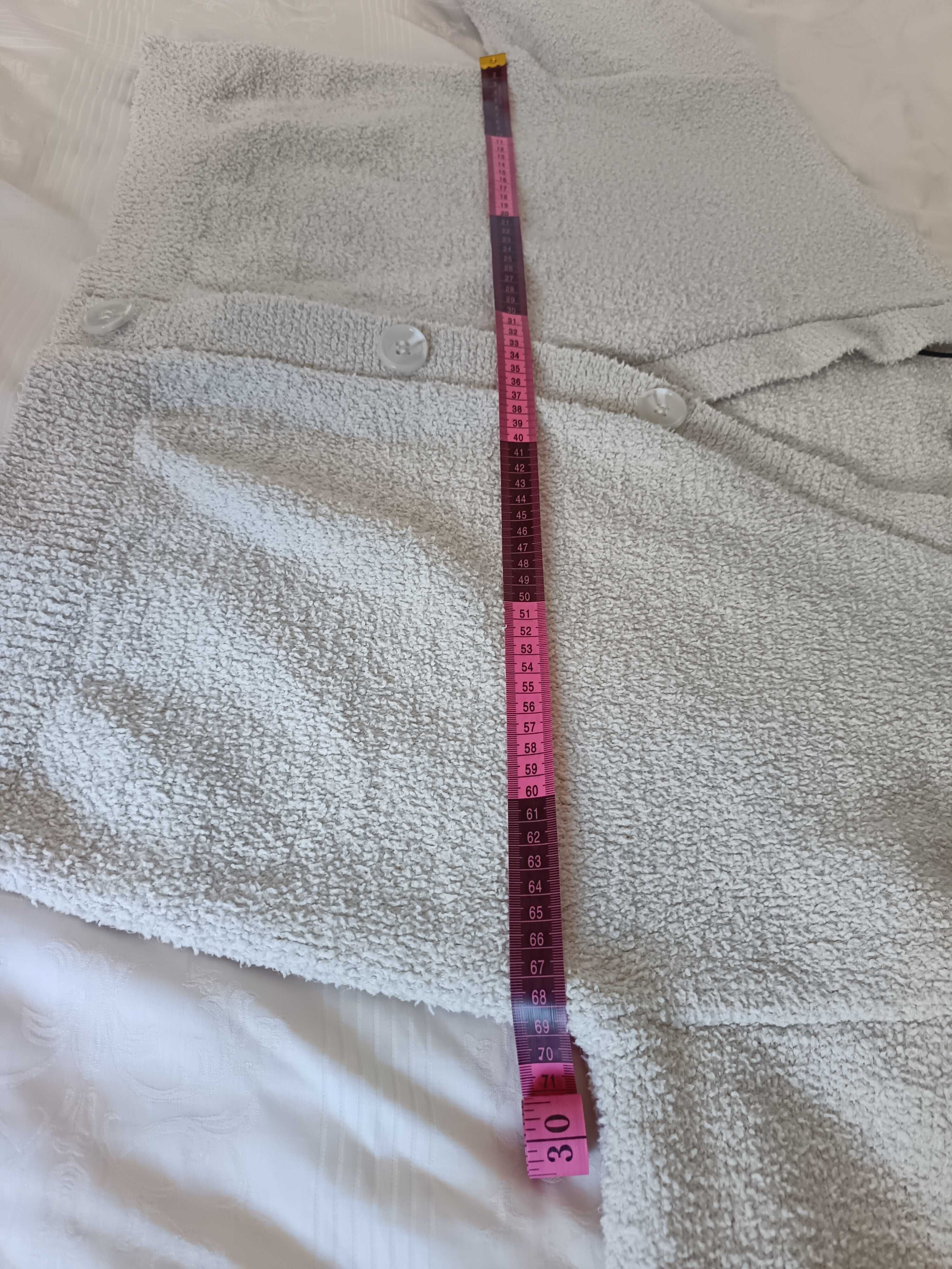Cardigan texturat crem, H&M, mărime XL, nou