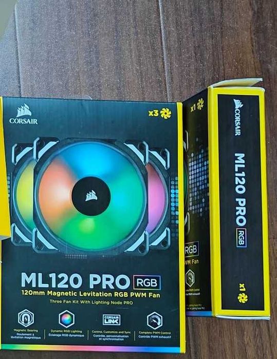 Kit 4 ventilatoare Corsair ML120 RGB PRO (3-pack + 1)