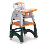 Scaun de masa 2 in 1 multifunctional, Roti detasabile, Spatar reglabil