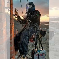 Сварочные работы на высоте. Промышленный альпинист