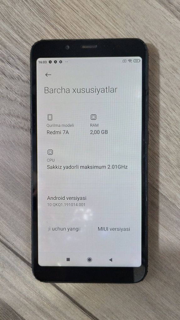 Redmi 7A 2Gb/16Gb