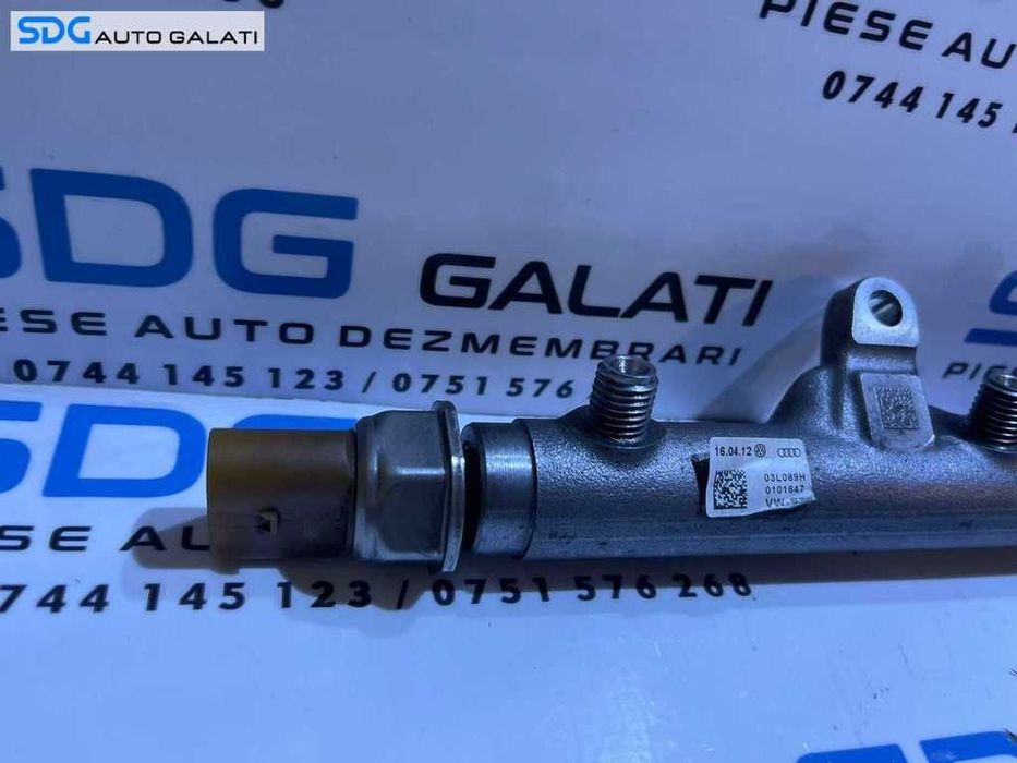 Rampa Presiune Injectoare Senzor Regulator VW Golf 6 1.6 TDI CAY CAYB CAYC 2008 - 2014 Cod 03L130764A 03L906054A 03L089H [M8899]