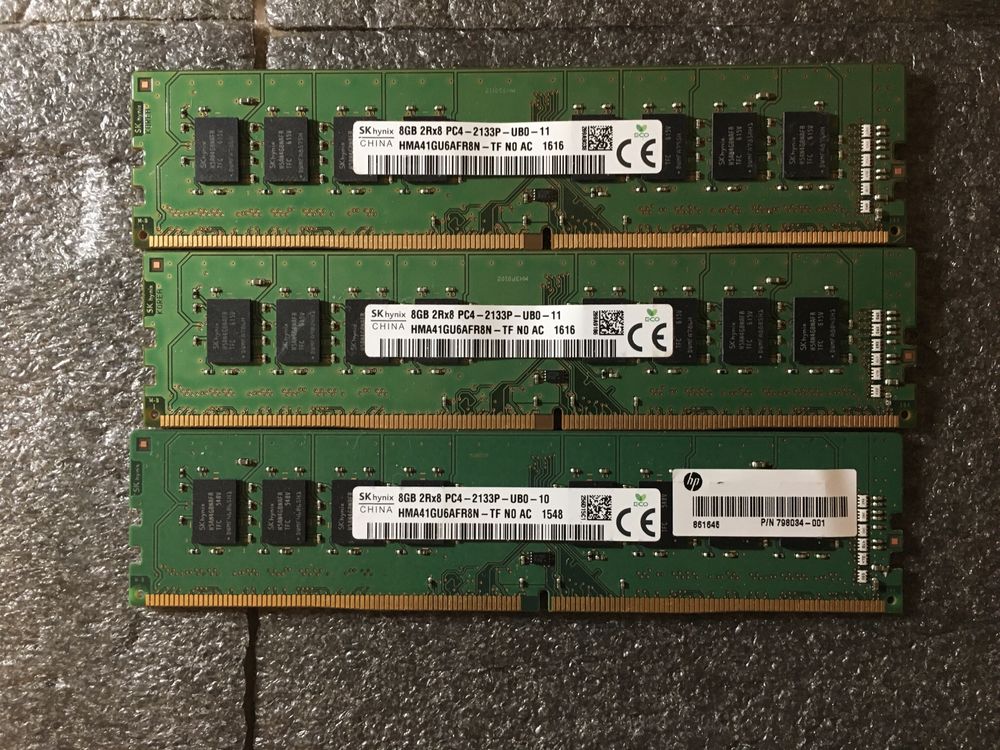 Memorie 8GB ddr4 pc desktop SK hynix Crucial Samsung 2133p 2400T 1r 2r