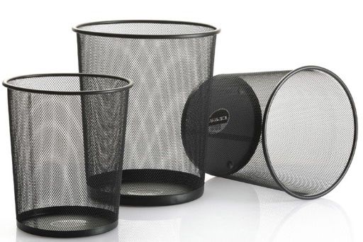 Металлическая,сеточная урна для офиса