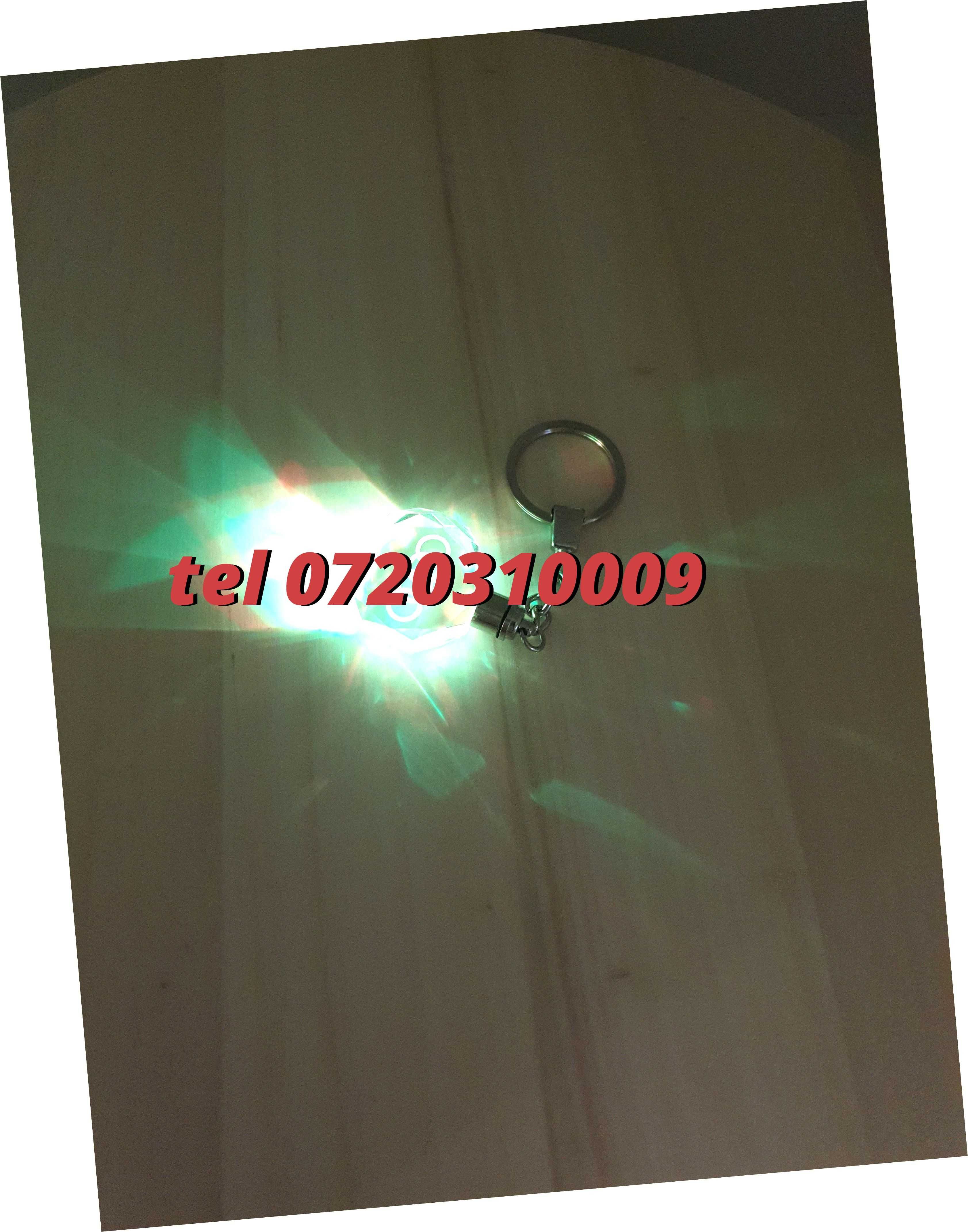 Promo Breloc Din Sticla Led 6 Culori Audi