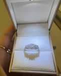Inel aur alb de 14kt cu diamante naturale