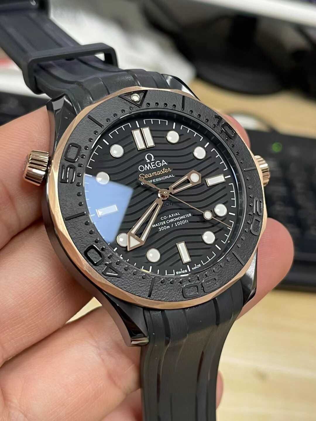 omega seamaster diver 300M ceramic-gold