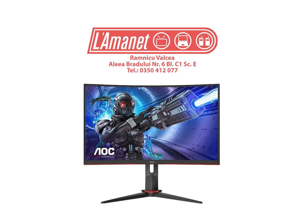 Monitor Gaming Curbat LED VA 31.5" FHD 240Hz AOC C32G2ZE/BK HDMI DP