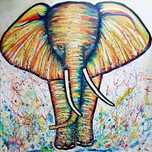 Pictura Abstract "Elefant"
