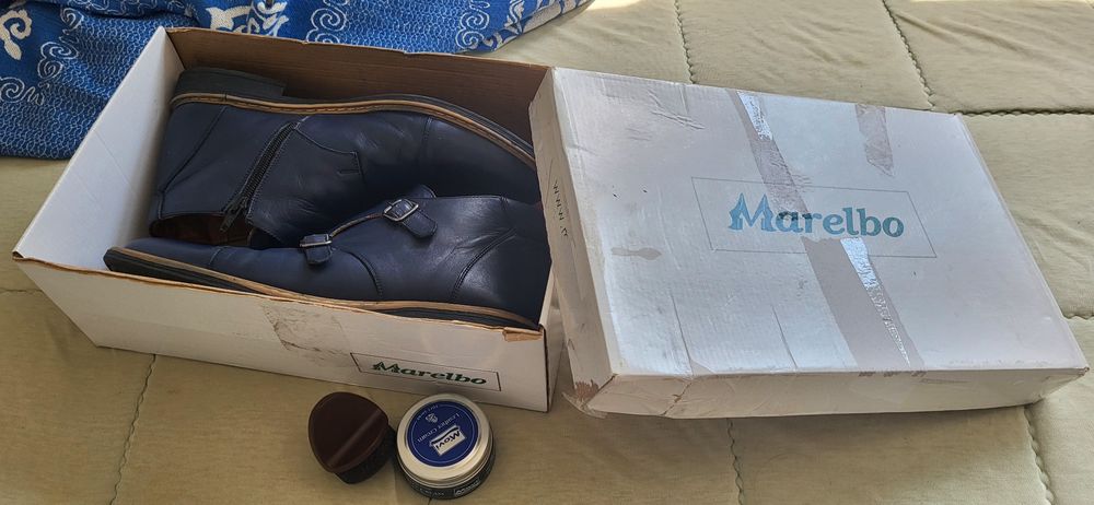 Urgent Vând Ghete Bărbați Marelbo Indigo 492 Mărimea 42 si Kit vopsea