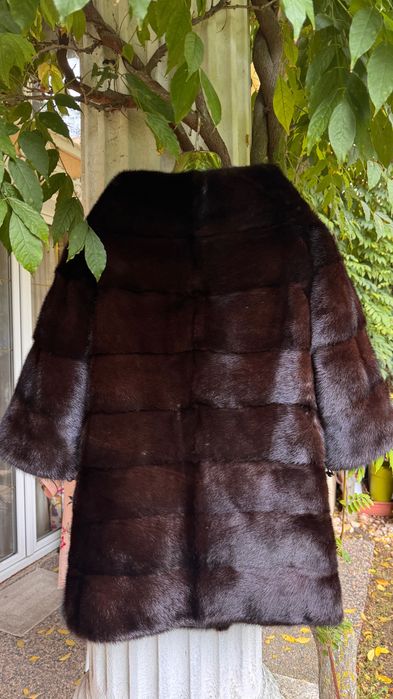 #94 Късо палто от норка.Визон.Яке от норка.Естествена кожа с косъм.