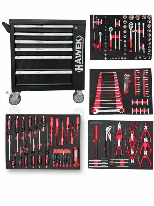 Шкаф с инструменти HAWEK , 6 чекмеджета